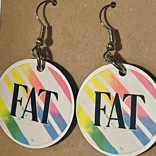 Fat Round MDF Earrings