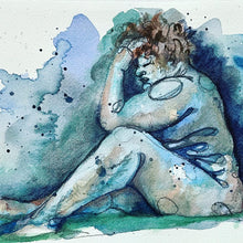 Load image into Gallery viewer, Moody Blues - Original Watercolor Painting